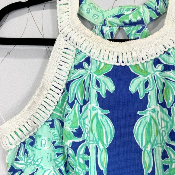 Lilly Pulitzer Blue Green Tropical Cotton Sheath Dress $218 - Picture 14 of 14